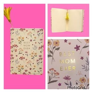 Best Mom Ever •5x7 Flowered Journal •96 Sheets •Leather Tassel •New with Tags